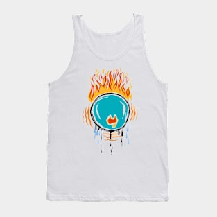 Illustration of a burning world Tank Top